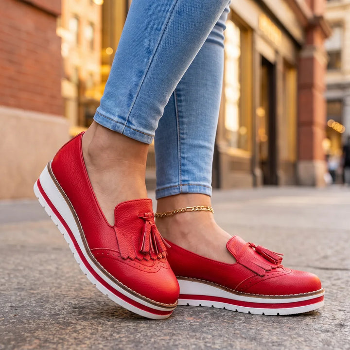 Men's Red Wyndham Tassel Loafers