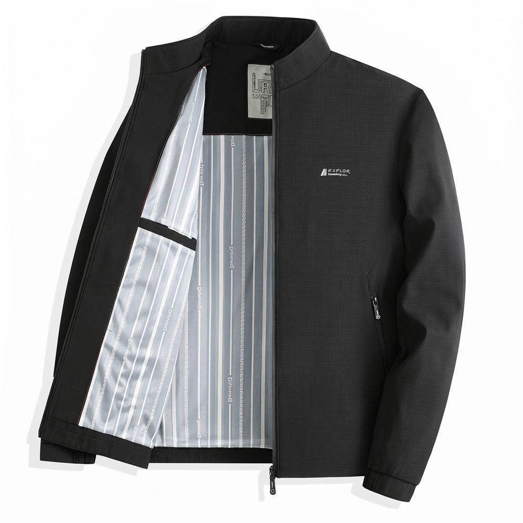 Maison Stand Collar Jacket - Color:Black;Size:170