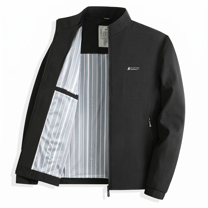Maison Stand Collar Jacket - Color:Black;Size:170