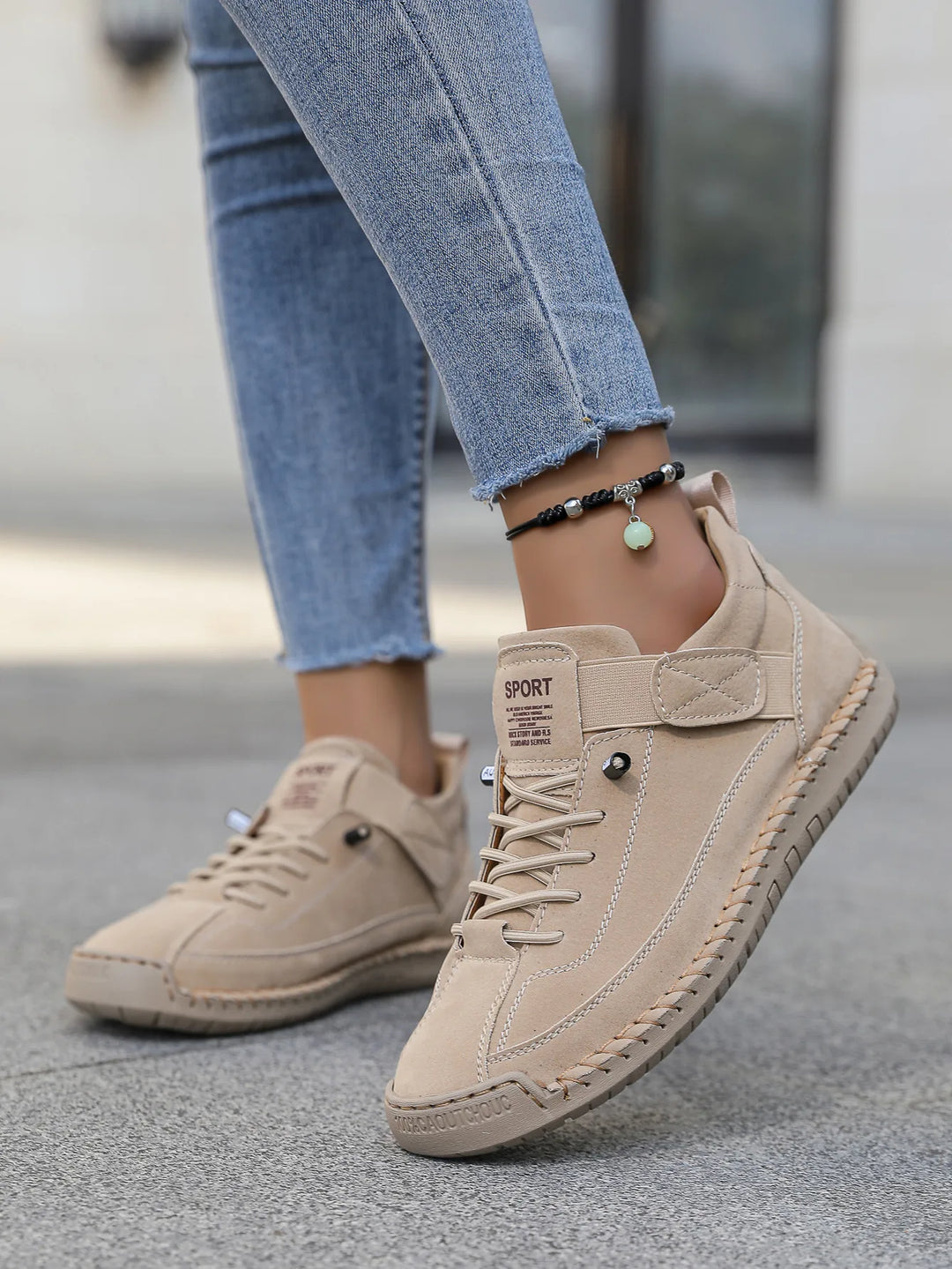 Maizie | Women's Orthopedic Hiking Sneakers  - Size:36;Color:Beige