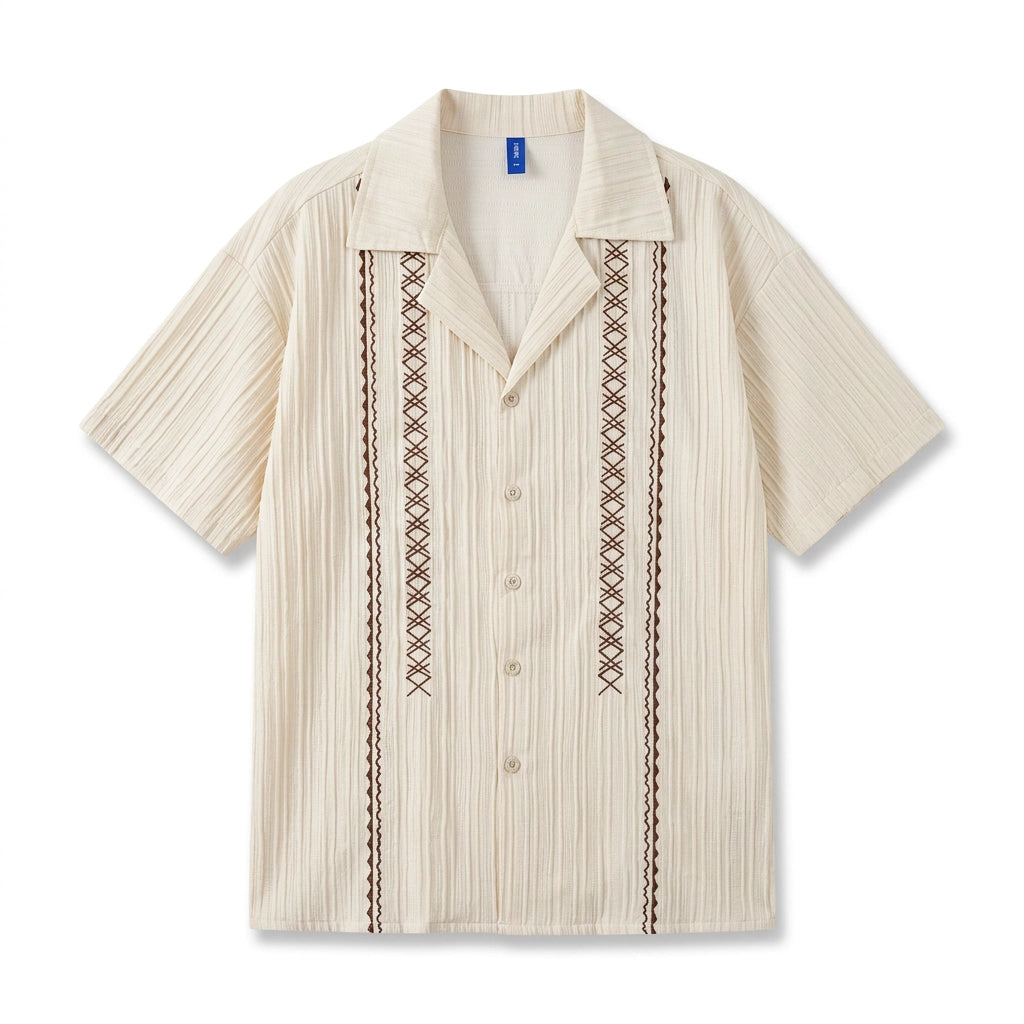 Marco Cuban Shirt - Color:Apricot;Size:S
