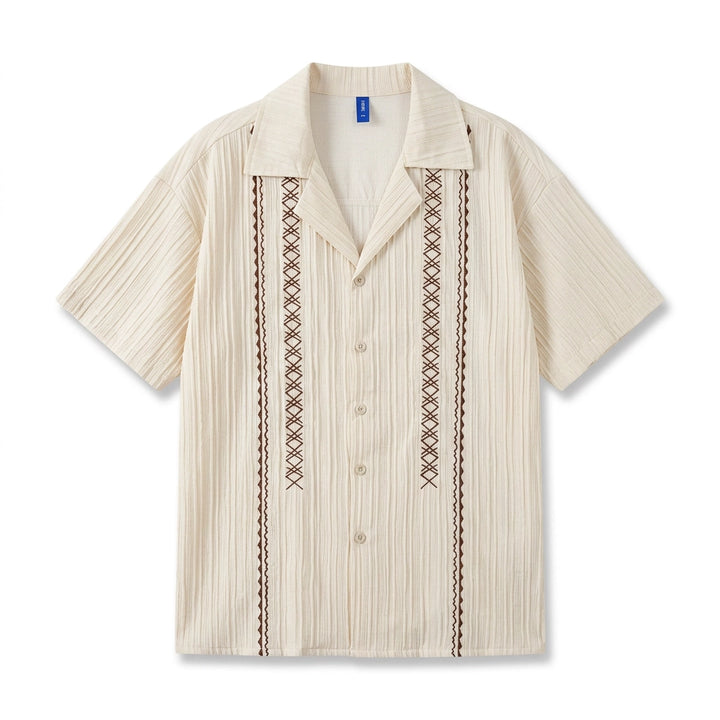 Marco Cuban Shirt - Color:Apricot;Size:S
