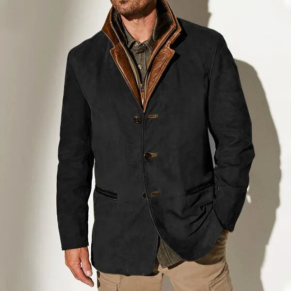 Marcus | Men's Vintage Winter Jacket - Color:Black;Size:XS