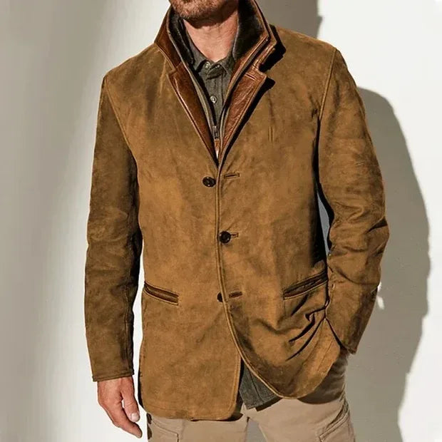 Marcus | Men's Vintage Winter Jacket - Color:Brown;Size:XS