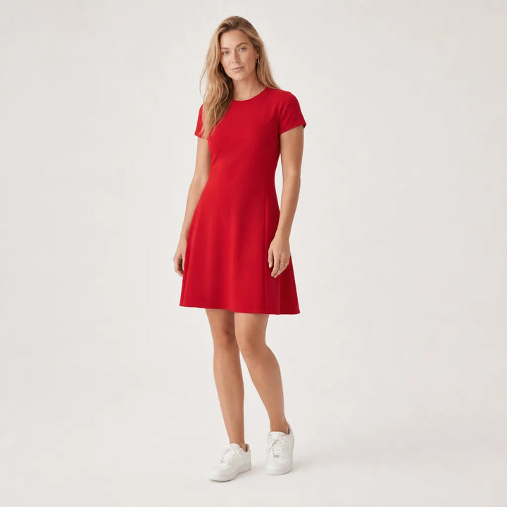 Women's Red Maren A-Line Midi Dress
