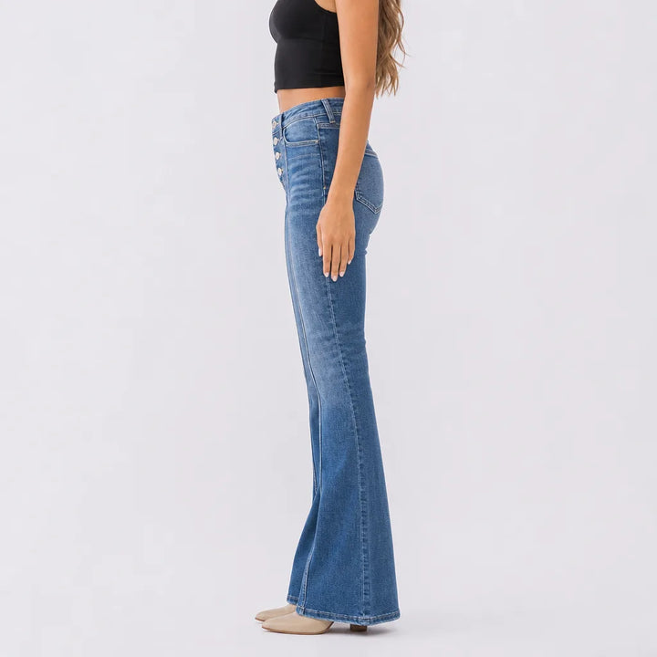 Women's Blue Stirling High Waist Flare Jeans