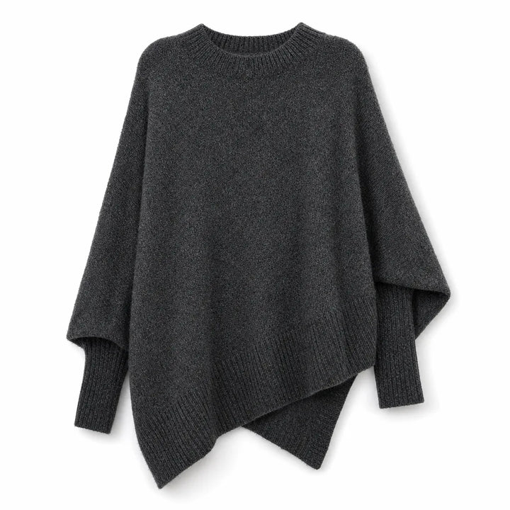 Marguerite Oversized Crew Sweater  - Color:Gray;Size:XXS