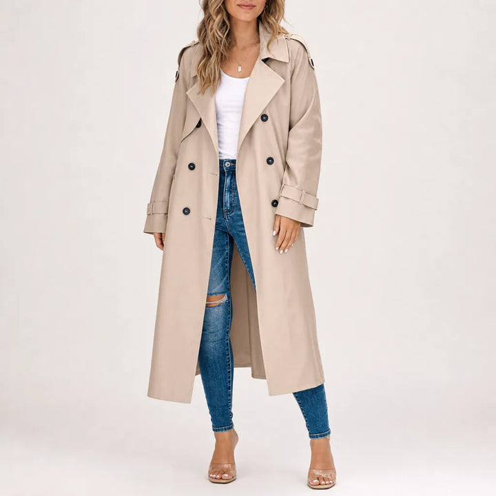 Marguerite Trench Coat - Color:Beige;Size:XS