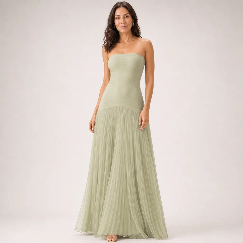 Women's As Shown Lucille Strapless Pleated Dress