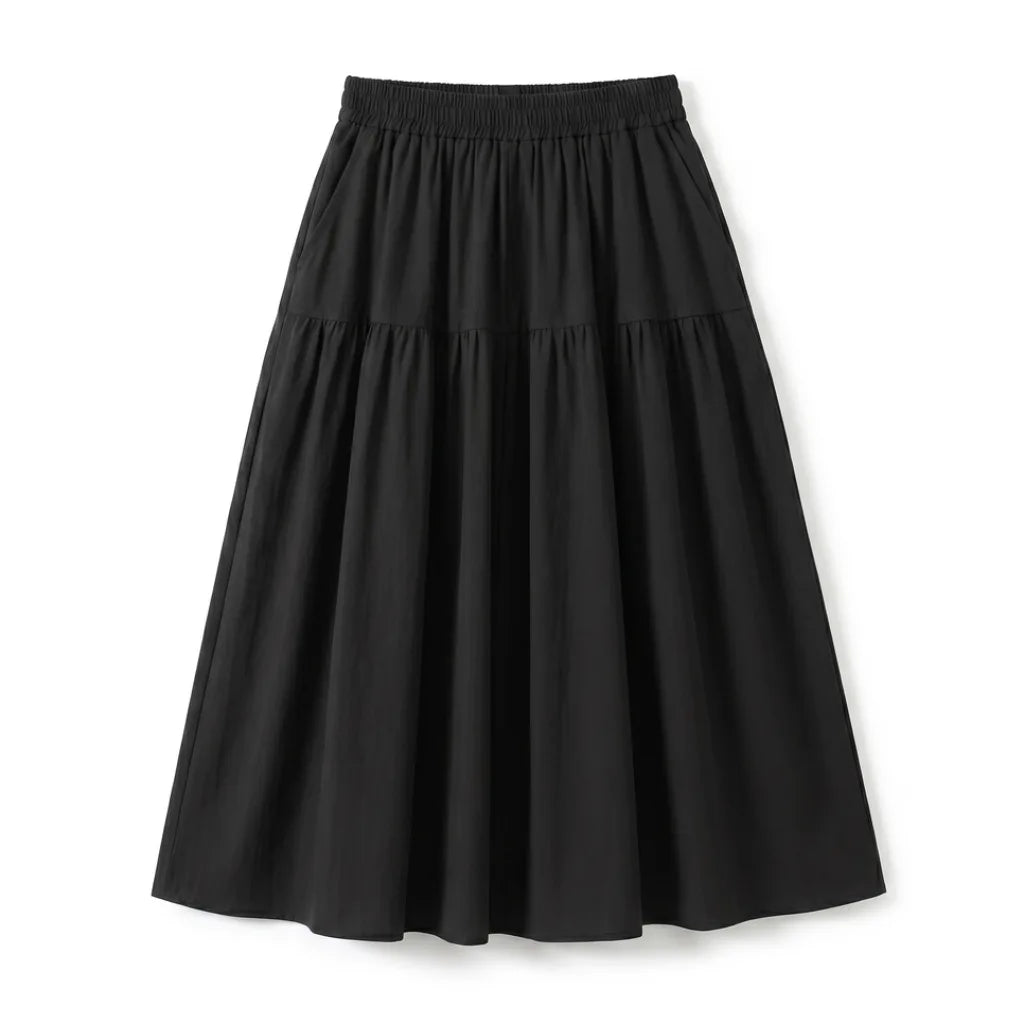 Maria Wide-Leg Culottes - Color:Black;Size:2XL (recommended 154-165 lb /