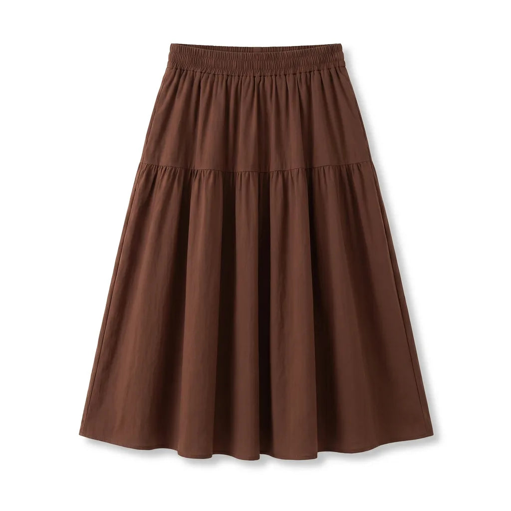 Maria Wide-Leg Culottes - Color:Brown;Size:2XL (recommended 154-165 lb /