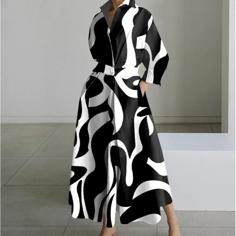 Maria | Women's Front Wrap Maxi Dress - Size:XS;Color:Black Stripe