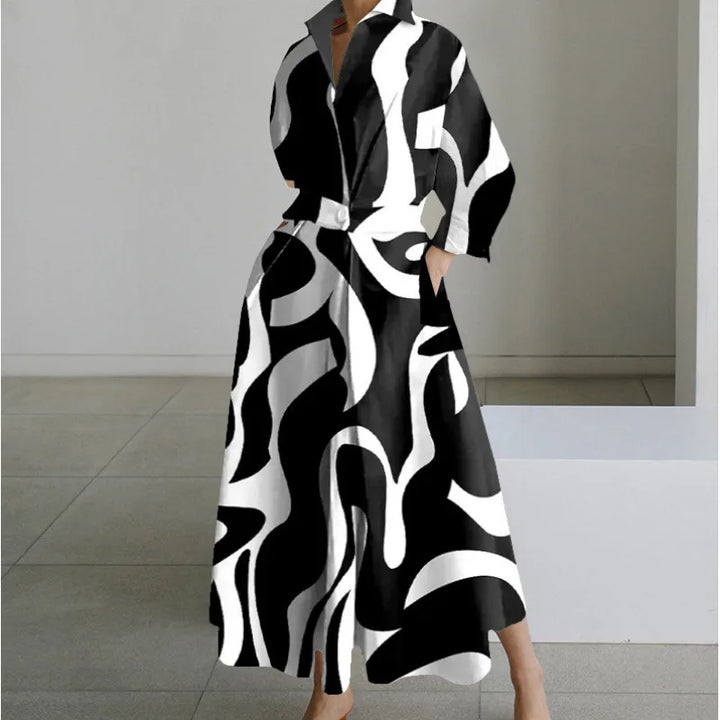 Maria | Women's Front Wrap Maxi Dress - Size:XS;Color:Black Stripe
