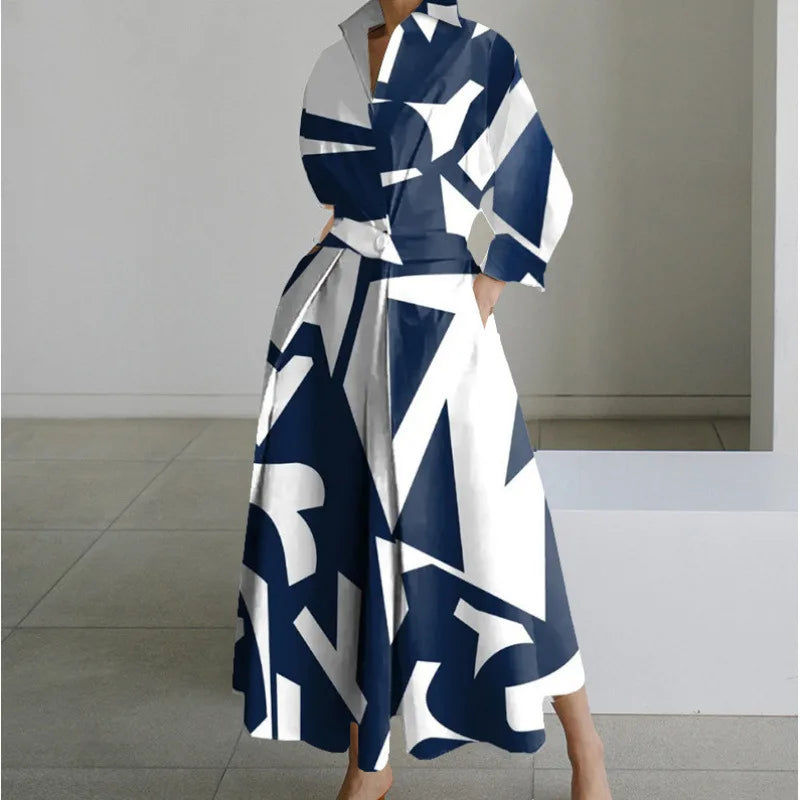 Maria | Women's Front Wrap Maxi Dress - Size:XS;Color:Blue Stripe