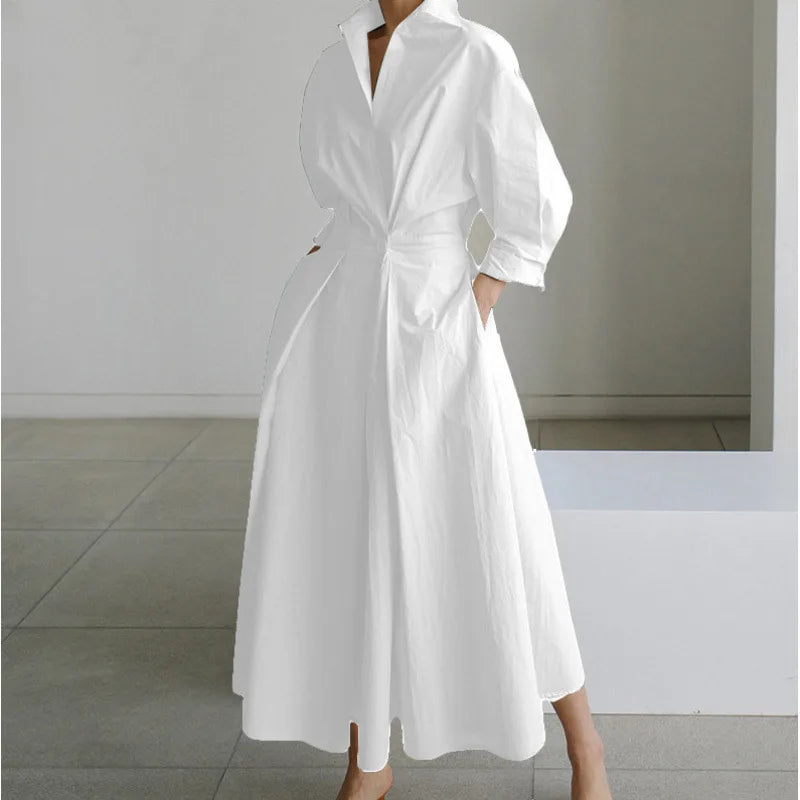 Maria | Women's Front Wrap Maxi Dress - Size:XS;Color:White