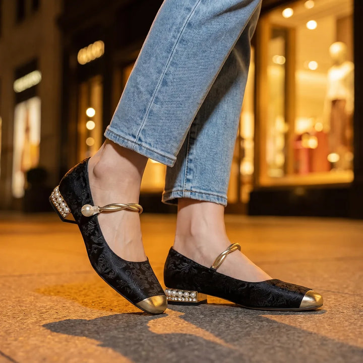 Women's Black Pettigrew Mary Jane Flats