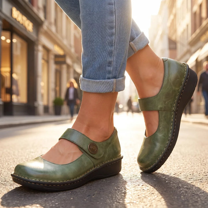 Women's Green Piper Platform Flats