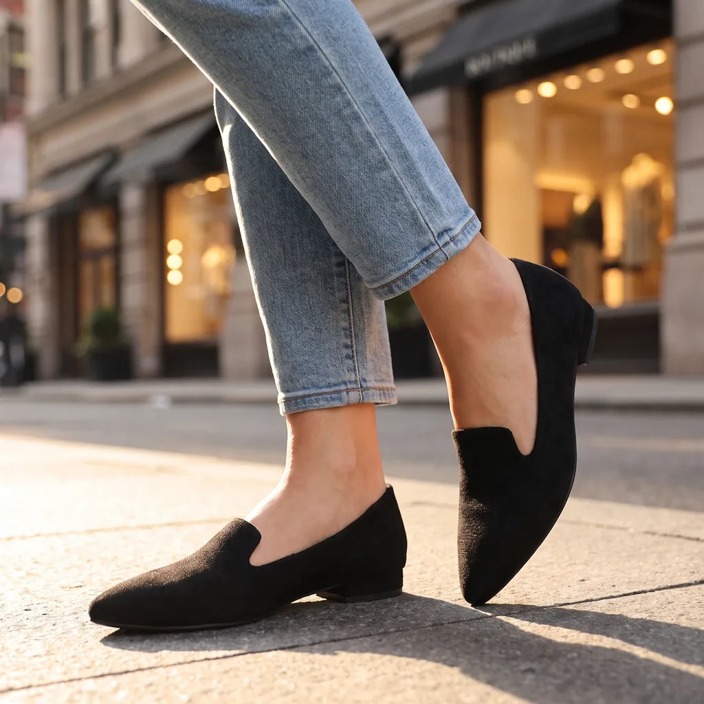 Women's Black Norris Leopard Slip-On Flats