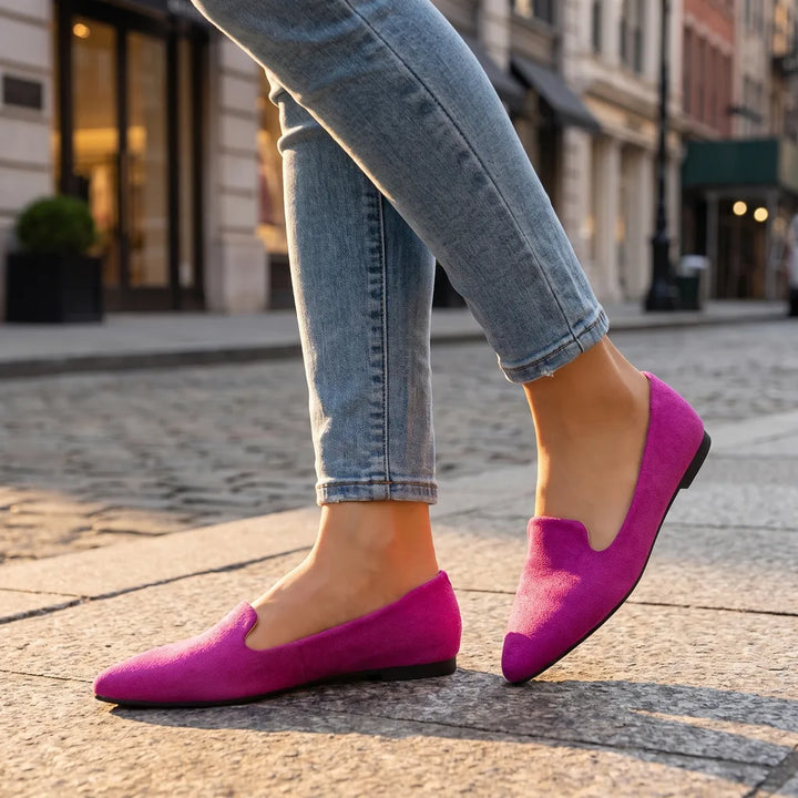 Women's Rose red Norris Leopard Slip-On Flats
