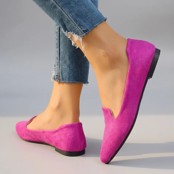 Marlena Slip-On Flats - Color:Pink;Size:36