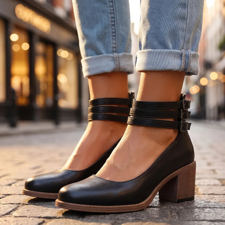 Women's Black Westbrook Chunky Heel Pumps