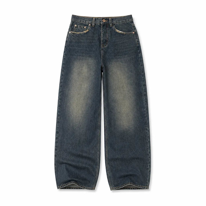 Marlowe | Baggy Wide Leg Jeans - Color:Blue;Size:XS