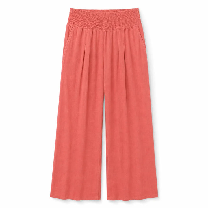 Women's Rose Red Macallan Cotton Wide-Leg Pants