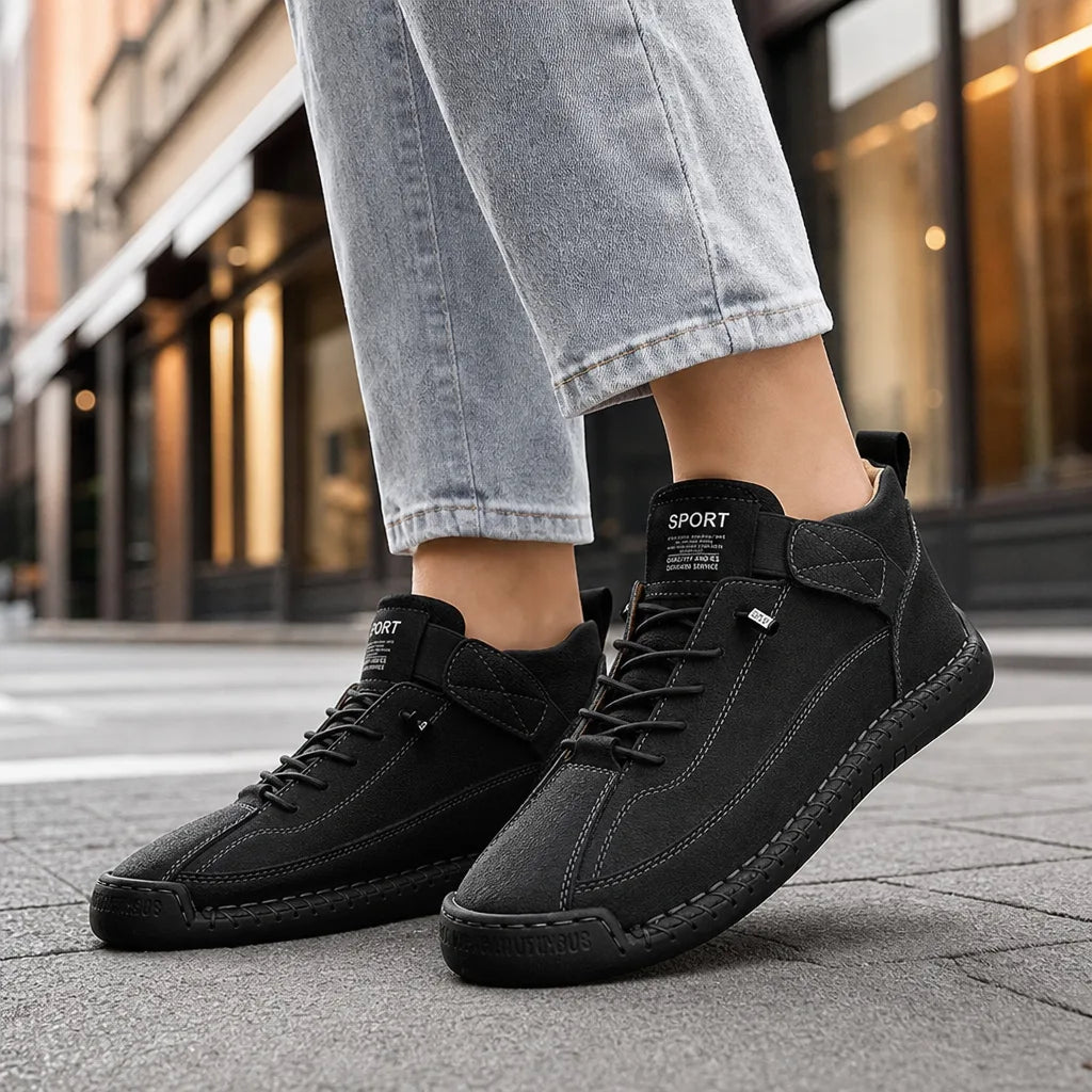 Women's Black Eastman Stitched Work Boots