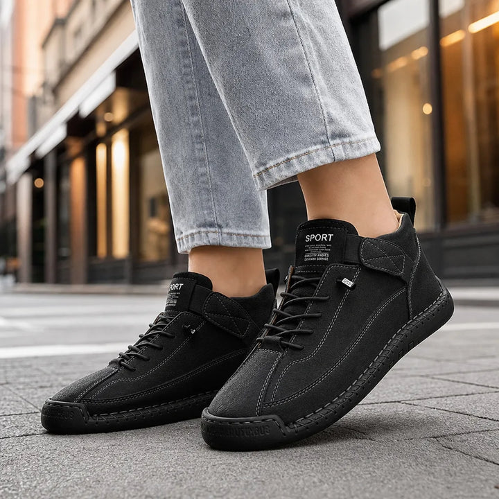 Women's Black Eastman Stitched Work Boots