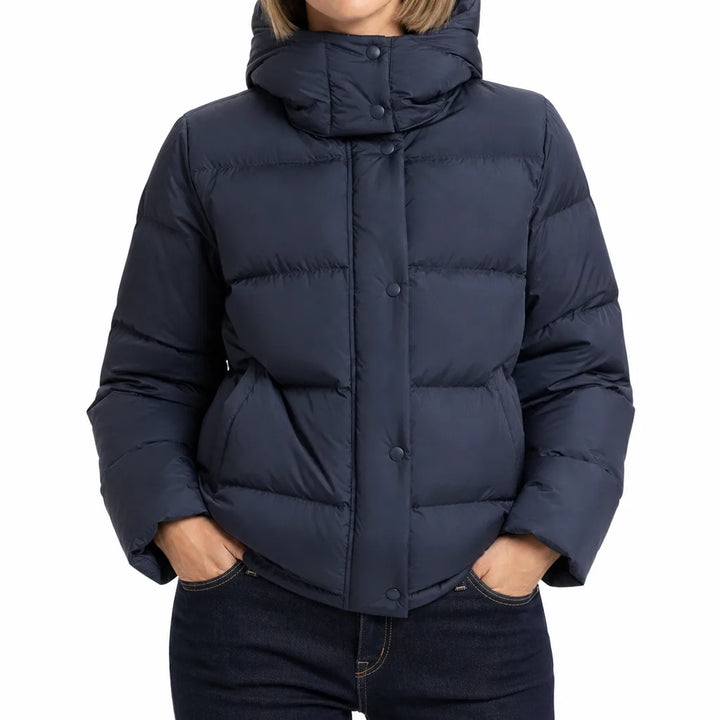 Marnie | Womens Lightweight Puffer Jacket - Color:Blue;Size:XS