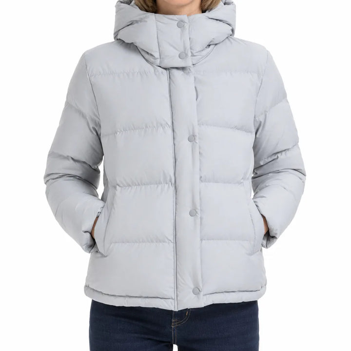 Marnie | Womens Lightweight Puffer Jacket - Color:Gray;Size:XS