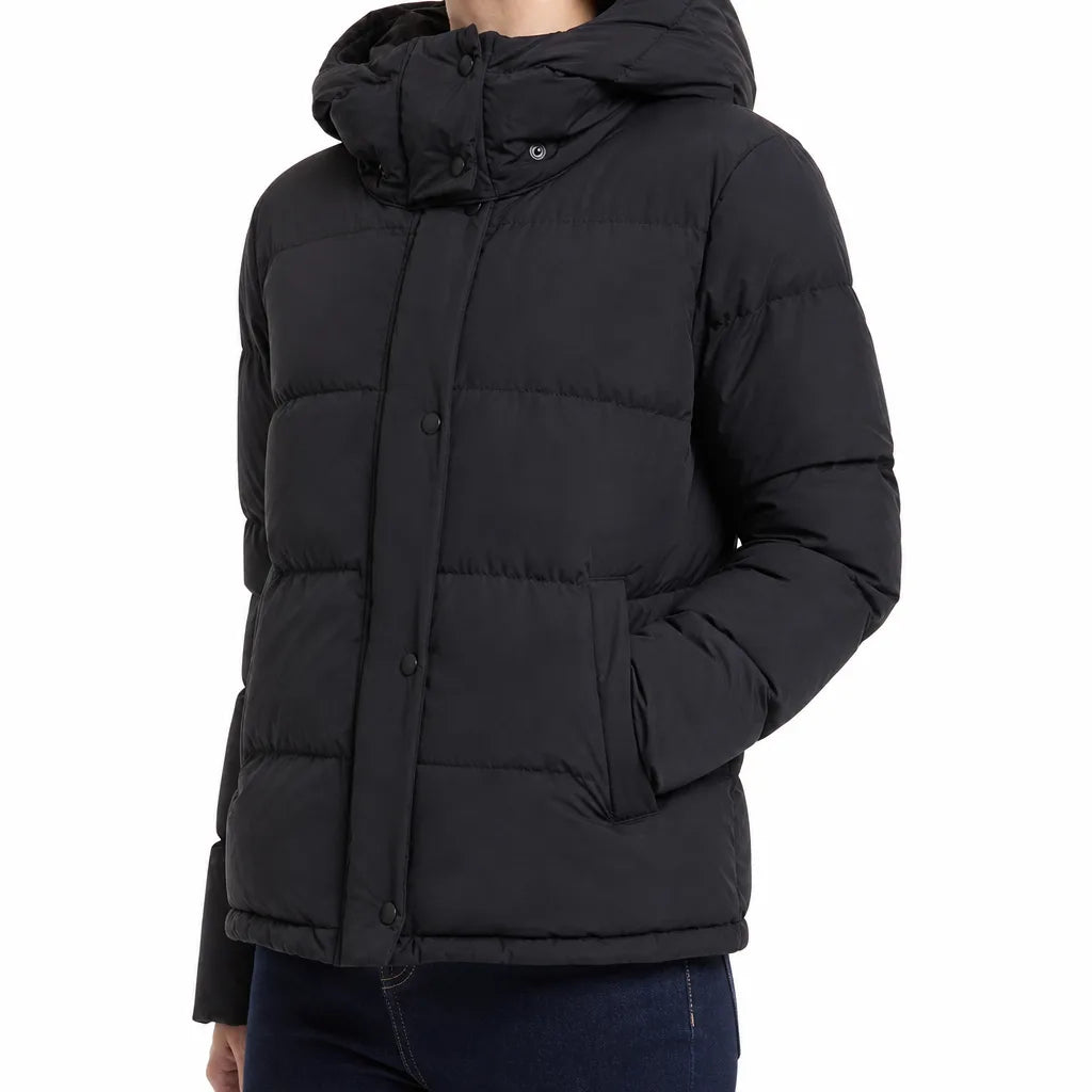 Women's Black Julius Hooded Puffer Jacket