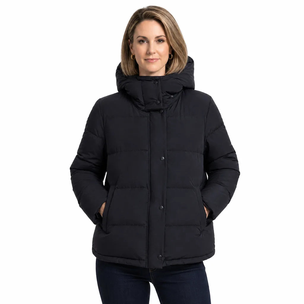 Women's Black Julius Hooded Puffer Jacket