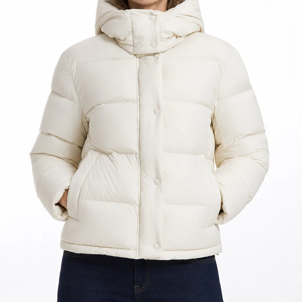 Marnie | Womens Lightweight Puffer Jacket - Color:White;Size:XS