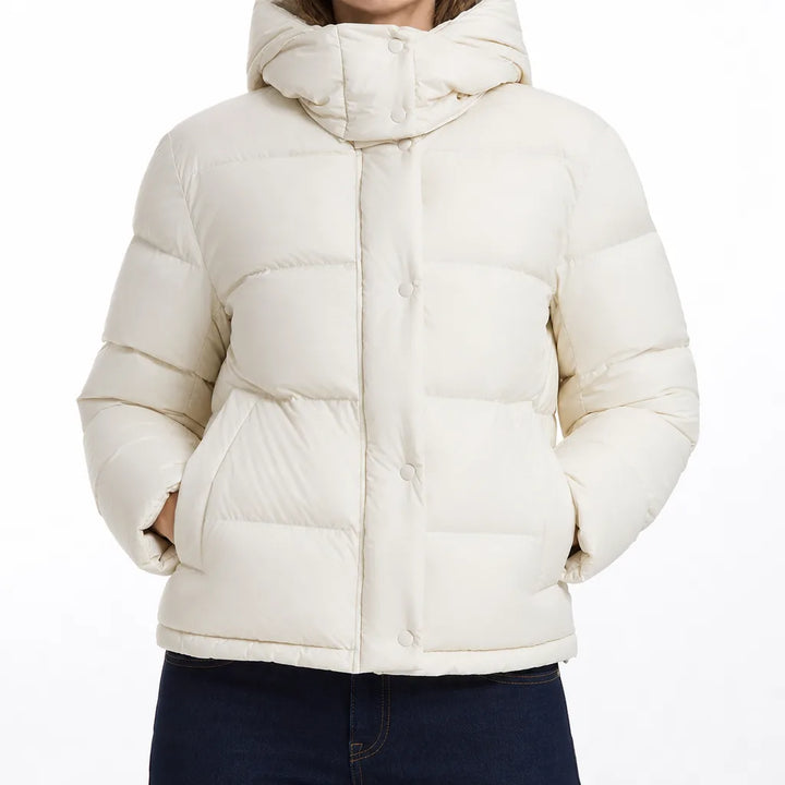 Marnie | Womens Lightweight Puffer Jacket - Color:White;Size:XS
