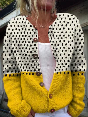 Marnie | Women's Polka-Dot Cardigan - Size:XS;Color:Multicolor