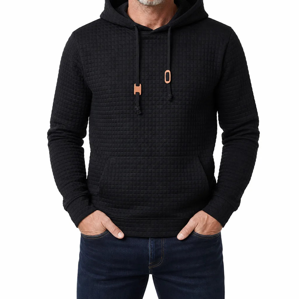 Marston Quilted Hoodie - Color:Black;Size:XS