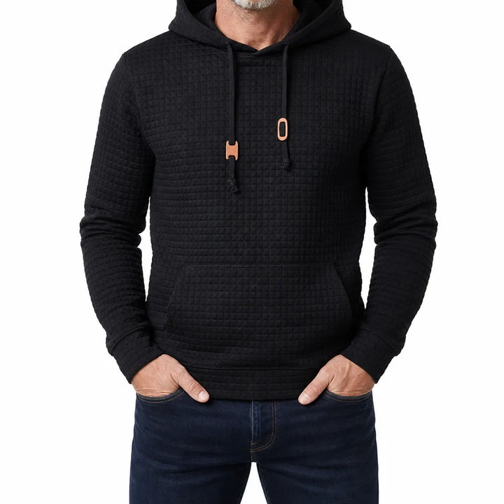 Marston Quilted Hoodie - Color:Black;Size:XS