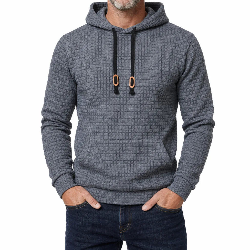 Marston Quilted Hoodie - Color:Gray;Size:XS