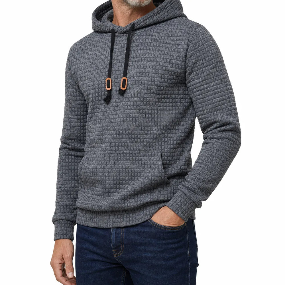 Men's Gray Tomlin Check Jacquard Hoodie