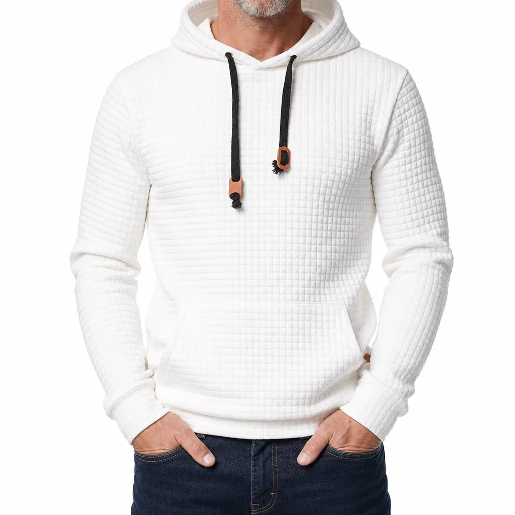 Marston Quilted Hoodie - Color:White;Size:XS