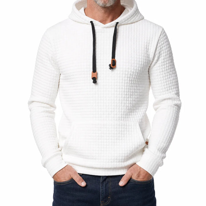 Marston Quilted Hoodie - Color:White;Size:XS