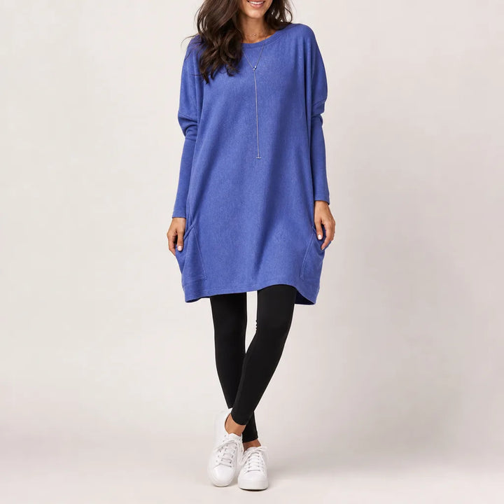 Maryam Sweater Dress - Color:Blue;Size:XS