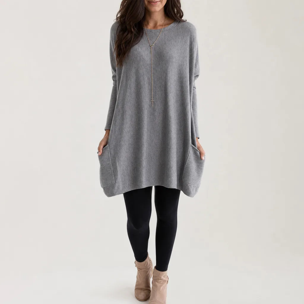 Maryam Sweater Dress - Color:Gray;Size:XS