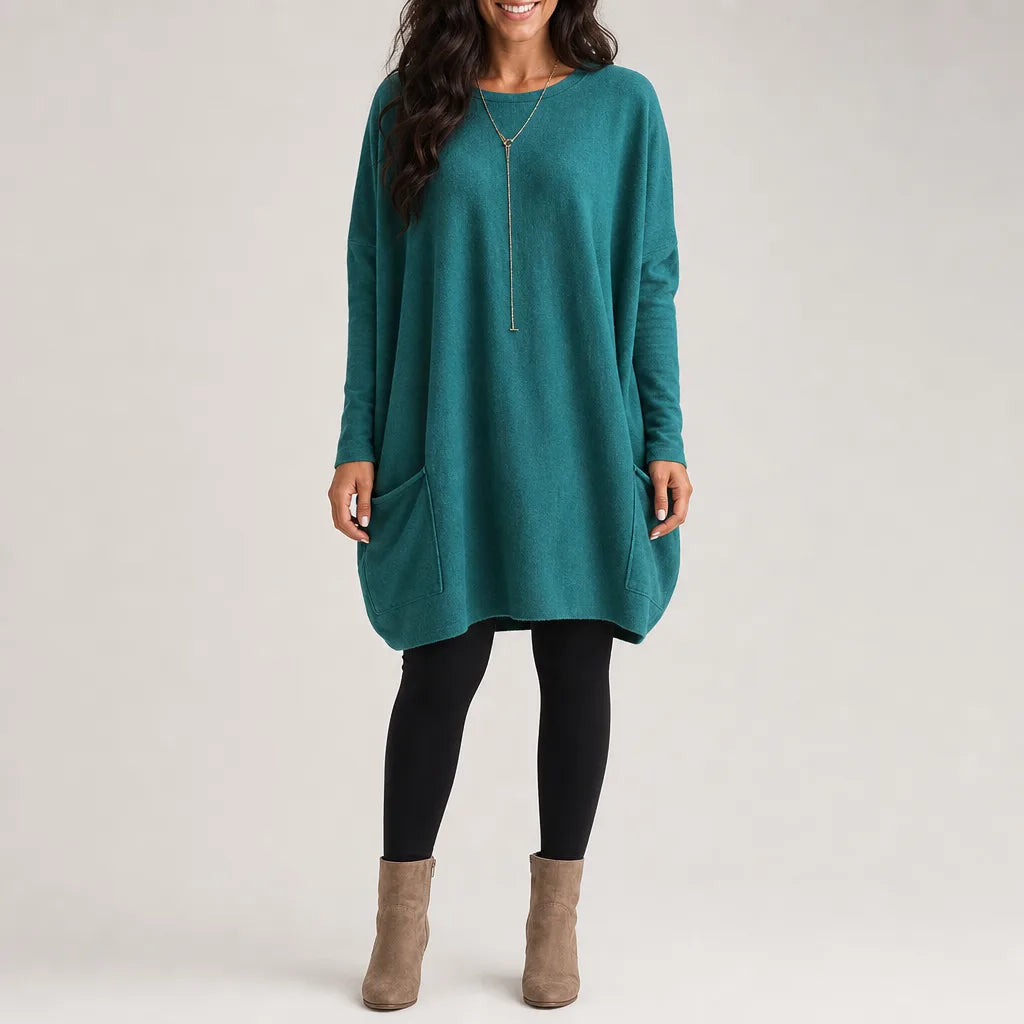Maryam Sweater Dress - Color:Green;Size:XS