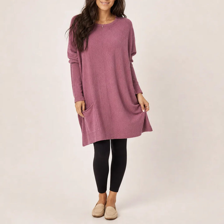 Maryam Sweater Dress - Color:Red;Size:XS