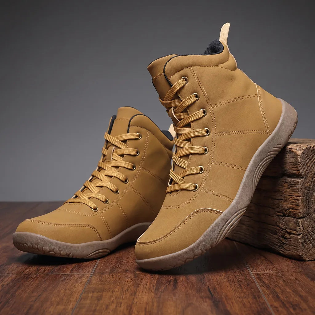 Mason High-Top Lace Sneakers - Color:Brown;Size:38