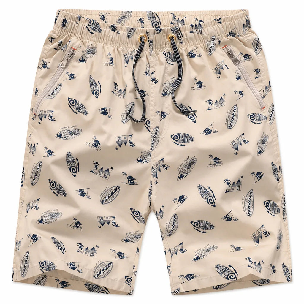 Mateo Lounge Shorts - Color:Beige;Size:M