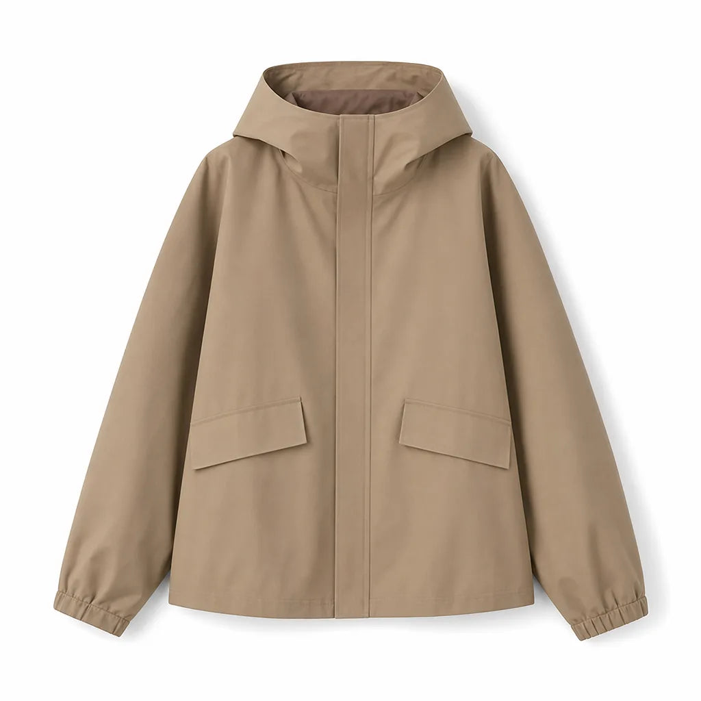 Mathilda Shell Jacket - Color:Beige;Size:S