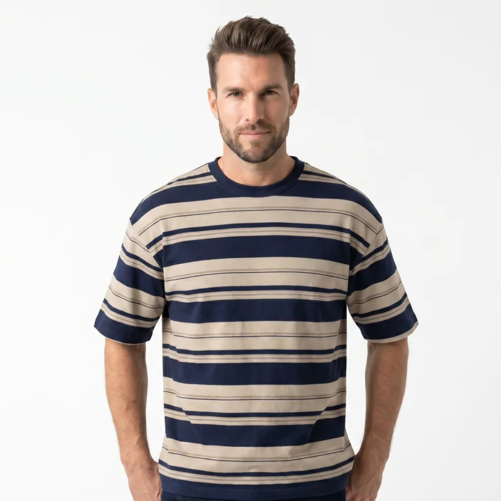 Men's Ryland Striped Cotton T-Shirt